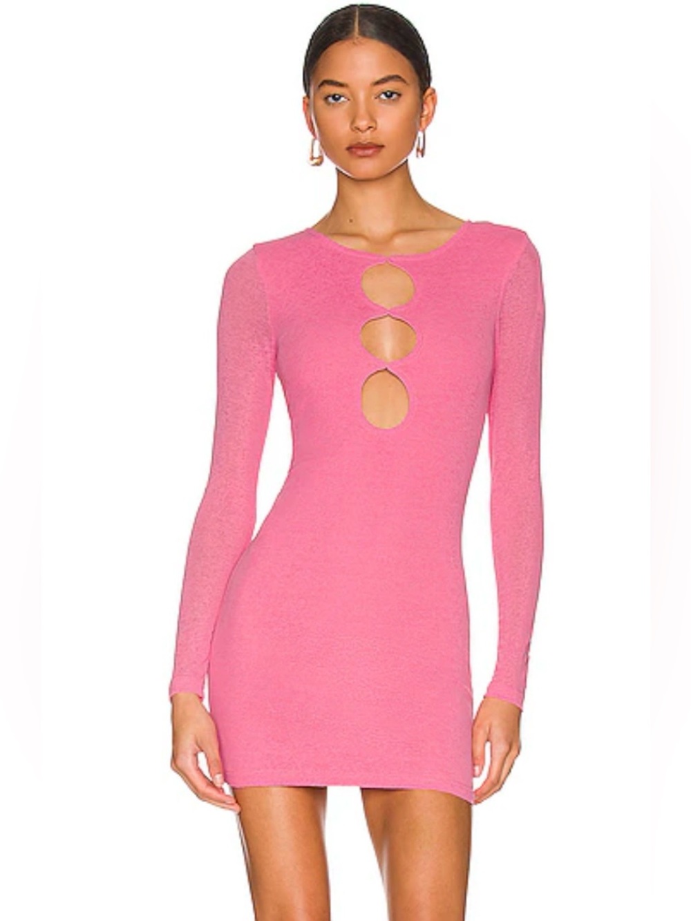 Super down pink mini dress